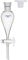 Labasics Vidrio Borosilicato 60 ml Embudo Separador Cónico de Pared Pesada con Juntas 24/29 y Llave de Paso de PTFE