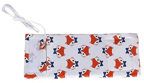 Babyflaschen Wärmetasche,MoreChioce Tragbarer USB Elektrische Warmhaltetasche Baby Flaschenwärmer Thermostat Tasche Reiseisoliertasche Babyflasche Warmhalten Tasche für Outdoor Reisen,Fuchs