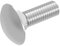 SECCARO Schlossschraube M6 x 20 mm, Edelstahl V2A VA A2, DIN 603 / ISO 8677, Flachrundkopf mit Vierkantansatz, Vollgewinde, 20 Stück