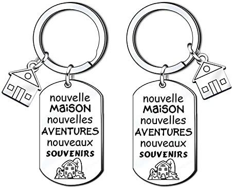 AIMINI Porte-Clés Maison Cadeau Couple Porte-Clés Maison Cadeau Cremaillere, Porte Clé Couple comme Cadeaux Couple Original (1)