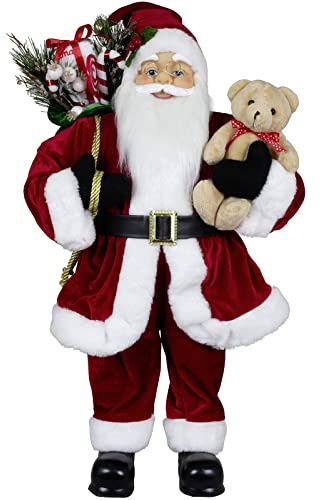 Christmas Paradise stehender Weihnachtsmann Sander rot Dekofigur groß (60cm)