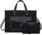 Missnine Laptoptasche 15,6 Zoll Handtasche Damen Business Arbeitstasche Shopper Groß mit Clutch Geldbörse 2er Set Lehrertasche Aktentasche Für Büro Uni Schwarz