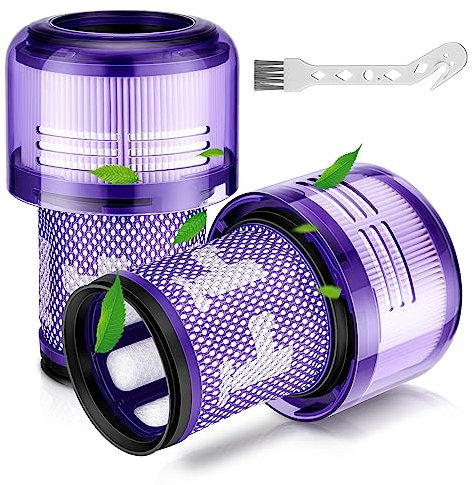 Filtro per Dyson V12-2 Pack Filtri di ricambio Filtro per Dyson V12 Detect Slim Absolute/Total Clean/Extra/Fluffy Vacuum Cleaner,parti di V12 Accessorio filtro Hepa, parte di ricambio 971517-01