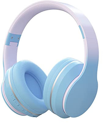 Usoun Bluetooth Kopfhörer Over-Ear,Kinderkopfhörer Bluetooth mit Mikrofon, Kinder Kopfhörer kabellos,Faltbare & Einstellbare,Kinderkopfhörer für Jungen Mädchen Kinder/Erwachsene/PC/Handys/Tablet(Blau)