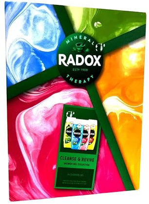 Radox Mineral Therapy Cleanse & Revive Gift Set - Energize Your Senses, 4 x 225ml
