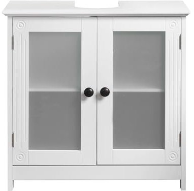 Generisch Waschbeckenunterschrank weiß (B x H x T) 60 cm x 58 cm x 35 cm
