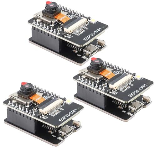 RUIZHI 3 Stück ESP CAM Entwicklungsplatine, ESP-32-CAM WiFi Bluetooth Modul ESP-32-CAM-MB Micro USB auf Serial Port mit OV2640 Speicher 4M Kameramodul Dual Mode kompatibel mit Arduino