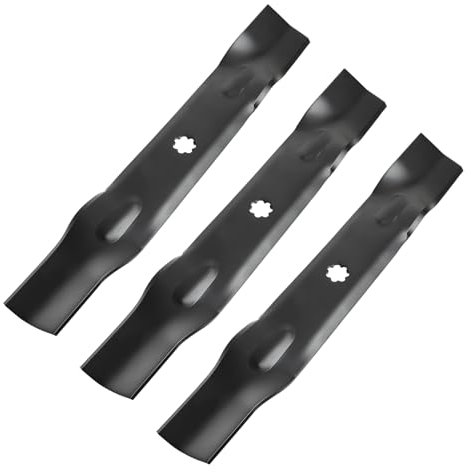 Fourtry GY20852 Mower Blades Fit for John Dee re 48 Lawn Mower, GX21784 High Lift Mower Blades Compatible with 145 155C D140 D150 D160 LA130 LA140 LA145, Replace for GX21785 AM137757 AM141035, 3 Pack
