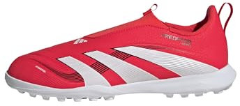 adidas Predator League Laceless Turf Football Boots Kids, Lucid Red/Cloud White/Core Black, 5 UK Child