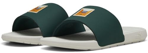 PUMA COOL CAT 2.0 GREENSIDE, Sandale glissante Unisexe, DARK MYRTLE-WARM WHITE,