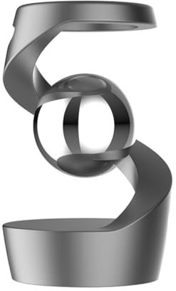 Kinetisches Schreibtischspielzeug, das der Schwerkraft trotzt, hängendes Gyroskop auf dem Schreibtisch, Schreibtischspielzeug mit optischer Täuschung, kinetisches Schreibtischspielzeug (Grau)