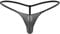 RUNQHUI Homme Micro String Ficelle Sexy Transparent G-String Tanga Thong Bikini Underwear M-XXL Noir XL