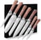 YOTSUBA Messerset Scharfes Küchenmesser Set aus hochwertigem Carbon Edelstahl Profi Kochmesser Set 7-teilig mit Scharfer Klinge, Küchenmesser mit Ergonomischem Palisanderholzgriff, Langlebiges