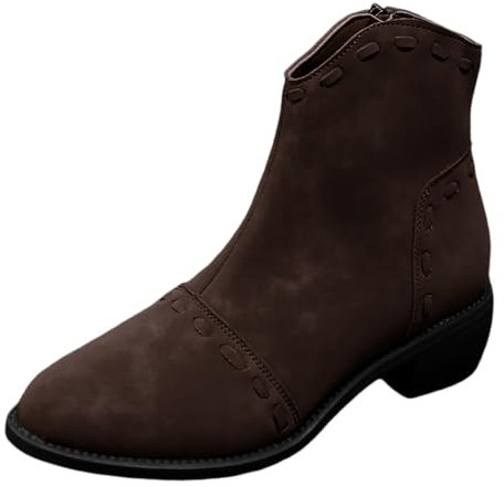 Stivaletti Donna Tacco Alto Plateau Stivali Donna Alti Fino al Ginocchio di Jeans Texani Marroni Scarpe Donna Traforate Tacco Donna Stivali Gomma Bambina Stivaletti Donna Pelle Stivali Texani