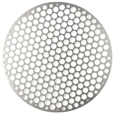 Oniissy Griglia rotonda per barbecue, resistente in acciaio inox, griglia rotonda in acciaio inox, griglia rotonda in acciaio inox, griglia in carbonio per fornace a vapore, griglia per barbecue,