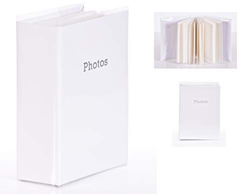 6'' x 4'' Slipin Photo Album Holds 120 Photos Photography Storage (White)