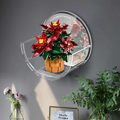 BoHeart Acryl-Vitrine für Lego 10370 Weihnachtsstern 10340 Weihnachtskranz, individuell, transparent, staubdicht, kann gesammelt werden, Größe: 30,6 x 16,6 x 30,4 cm (Modell nicht im Lieferumfang