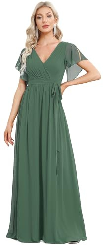 Ever-Pretty Abendkleider Damen Elegant für Hochzeit Knielang A-Line Cocktailkleid High Low Festliche Kleider EE0164A