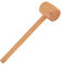 Mini Wooden Hammer Wood Meat Mallet Tenderizer Pounder for Kitchen Crab Lobster Seafood Cracking Beef Chicken Marinating Prep Tool Cute Beating Gavel for Breakable Chocolate Heart