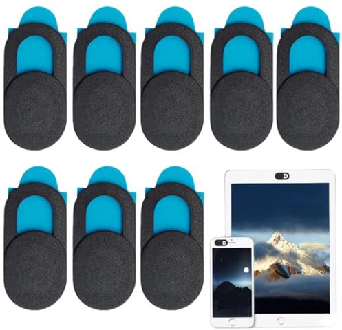 8 Piezas Webcam Cover Camera Cover Film Ultra Thin Cover Camera Laptop Webcam Slide Cover Webcam Protection Webcam Cover For Computer Mobile Phone Tablet Laptops Protect Your Privacy(Black)