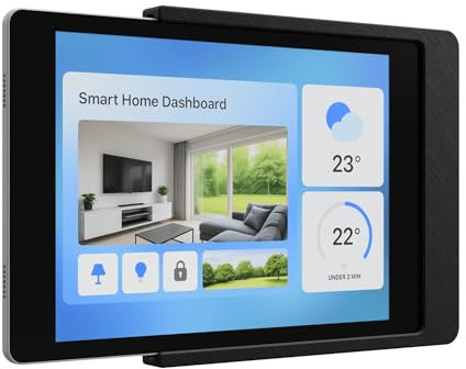 Cleverstation Slide-In Tablet Wandhalterung für Apple iPad mini 4/5 Gen (7,9 Zoll) - Schwarz