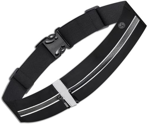 Marsupio Running,marsupiocorsa,Marsupioda Corsaper Cellulare,Marsupio da Corsa per Uomo e Donna,Cintura daCorsa,Porta telefonocorsa,Adatto per Jogging, Viaggi(Nero)