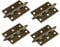 4Pcs Kitchen Cabinet Hinges 2.5 Inch Sturdy Iron Practical Bronze Folding Butt Hinges for Furniture Cupboard Door Personal Tools