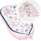 PaLulli Babynest 4-TLG Set 95x55 cm | Babyausstattung mit Matratze & Kuscheldecke | 100% Baumwolle, hypoallergen | Babybett Nestchen für Neugeborene 0-8 Monate (Rosa Schwalben)