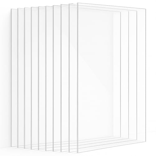 3mm A4 Acrylic Sheet Clear Plastic Sheets Transparent Acrylic Panels Boards Plexiglass for Crafting Painting Picture Frame Display Laser Cutting - 297 x 210mm (6, A4)