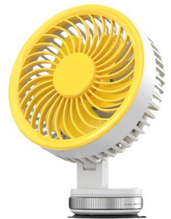 Genérico Ventilador De Pared Silencioso | Ventilador Doméstico De Pared - Circulador De Aire Con Ventosa USB Recargable 3000mAh Para Hogar Taller Fábrica Dormitorio Garaje Terraza