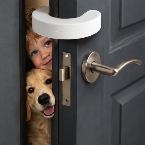 Foam Door Stoppers [10 Pack] – Baby Safety Door Slam Stoppers to Protect Little Fingers | Soft Foam Door Safety for Children | Prevent Finger Pinch Injuries (White) | UK Brand BABY SPROUT®