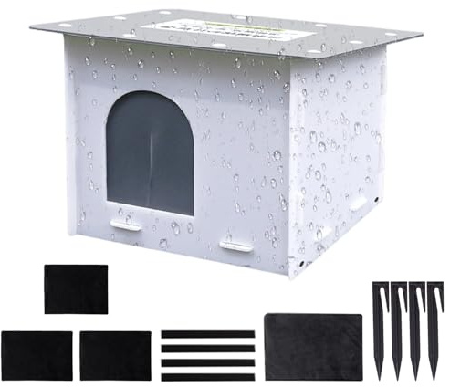 Katzenhaus für den Außenbereich, wetterfest, isoliert, Winddicht, warmes Kätzchennest, Outdoor-Katzen-Unterschlupf, wetterfest, für Hof, Terrasse, Rasen, Hinterhof