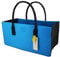 RAIKOU KULT Filz-Tasche Shopper NEU Filzkorb Einkaufstasche Henkeltasche Zeitungskorb Stabile Kaminholztasche Zeitungsständer auch für Spielzeug Garten Picknick Strand (Blau/Anthrazit,50x25x25cm)