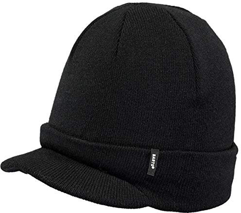 Barts Zoom Beanie mit Schirm Strickmütze Strickcap Wintermütze Damen/Herren - Umschlag, Winter Herbst-Winter - One Size schwarz