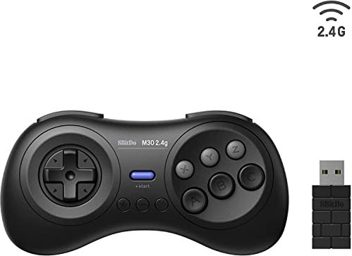 8BitDo M30 2.4Ghz Contrôleur de Jeu Sans Fil USB pour Sega Megadrive Mini et Sega Genesis Mini