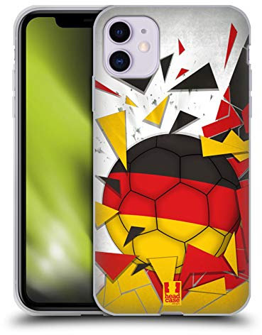 Head Case Designs Deutschland Fussball Glassplitter Gel Handyhülle Hülle [Militärischer Schutzgrad] Kompatibel mit Apple iPhone 11