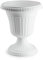 CABLEPELADO Maceta Copa, Macetero Copa, Florero Copa, Diseño Roma, Macetero Redondo, Tiesto, Fabricado en PP5 Apto balcón, jardín, Patio, Interior, 46 cm diámetro x 54 cm Altura, Color Blanco
