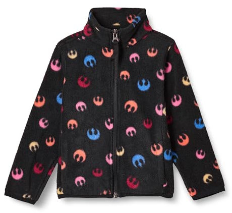Amazon Essentials Disney | Marvel | Star Wars | Princess Giacca in pile con collo a lupetto con cerniera intera Bambine e ragazze, Star Wars - Alleanza Ribelle, 11-12 anni