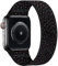 ENJINER Stretchy Nylon Solo Loop Bands Compatible with Apple Watch 38mm 40mm 41mm 42mm 44mm 45mm 49mm Ultra iWatch Series 8 7 6 SE 5 4 3 Strap, Sport Elastic Braided Men, 42/44/45mm S Black Unity