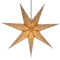 GURU SHOP Faltbarer Advents Leucht Papierstern, Weihnachtsstern 60 cm - Lunara Gold, Papiersterne 60 cm