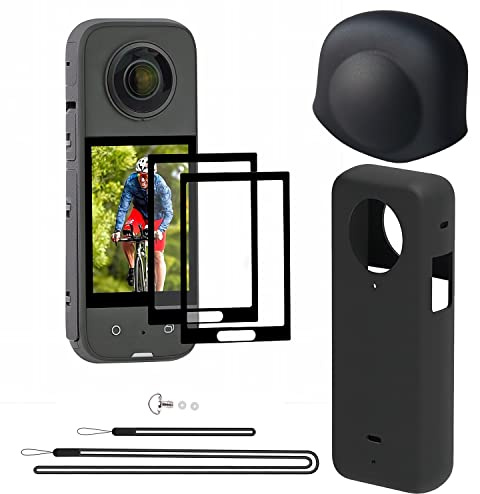 Screen Protectors, Silincone Case, Lens Cap,Lanyards for Insta 360 X3 Accessories