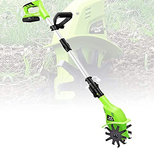 Samnuerly Electric Hand Cordless Rotavator, Garden Tiller Rotavators with 4000Mah Rechargeable Battery And Charger, Tiller Hoe Soil Miller Tools Portable Cultivator for Vegetable Plots Garden