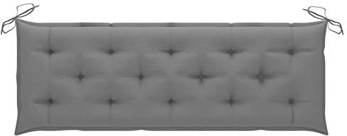 Keketa Bankauflage Gartenbank Auflage Bankpolster Bankkissen Sitzkissen für Bank Gartenbankauflage Sitzpolster Bankauflage für Garten Terrasse Innen Grau 150x50x7 cm Stoff