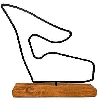 F1 Strecke Modell, Formel 1 Strecke Statue, Geschenkidee für einen Formel 1 Fan, F1 Strecke Faden auf Holzsockel 20cm, Zimmerdekoration für F1 Fan, Geschenk für einen Motorsportfan (RedBullRing)