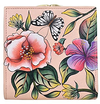 Anna by Anuschka Damen Zweifach gefaltete Geldbörse mit Verschluss Münzfach, Garten der Hoffnung