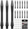 CyeeLife Dart-Schäfte,15 Stück Dart Shafts mit 20 O Ringe,4, Dart Zubehör für Dartpfeile (Schwarz) (Schwarz)