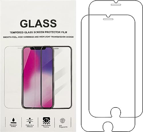 JANEMO Screen Protector for iPhone 7 and iPhone 8, 2 Pcs Tempered Glass,High Definition,Ultra Thin(Packaging replacement) (Iphone7/iphone8)