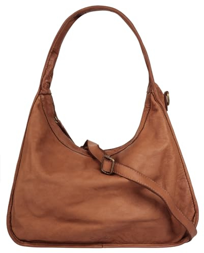 Samantha Look Shopper Echt Leder Damen Made in Italy, Klassische Umhängetasche, geräumige Tasche