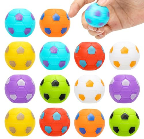 Yuqilin 14 Pezzi Palla da Calcio Spinner con Punta Delle Dita, Palline Antistress, Palline Antistress Terapeutiche, Antistress Minicalcio, per Giocattolo per Aula, Regali Feste, Compleann