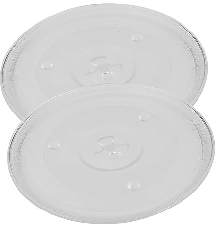 MAGICLULU 2pcs Microwave Glass Plate Replacement Turntable Oven Plate for Microwave Oven